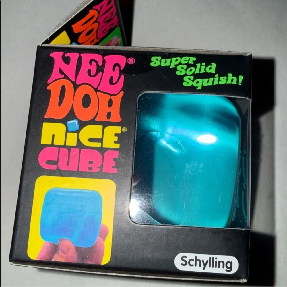 VIRAL RARE* Nice Cube Nee Doh Squishy Toy - blue! - Picture 3 of 6
